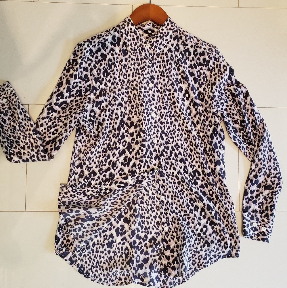 Equipment Femme Silk Cheetah Blouse